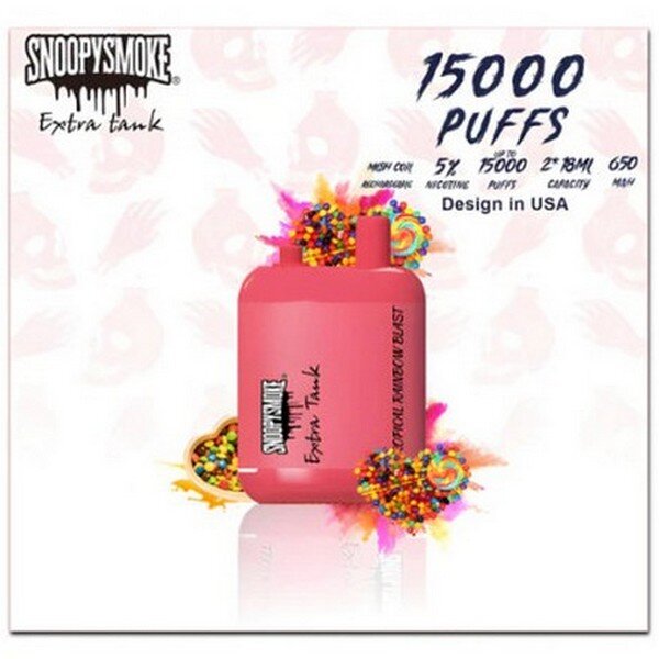 Snoopy Smoke "Tropical rainbow blust" (Разноцветные конфеты) 15000 затяжек.